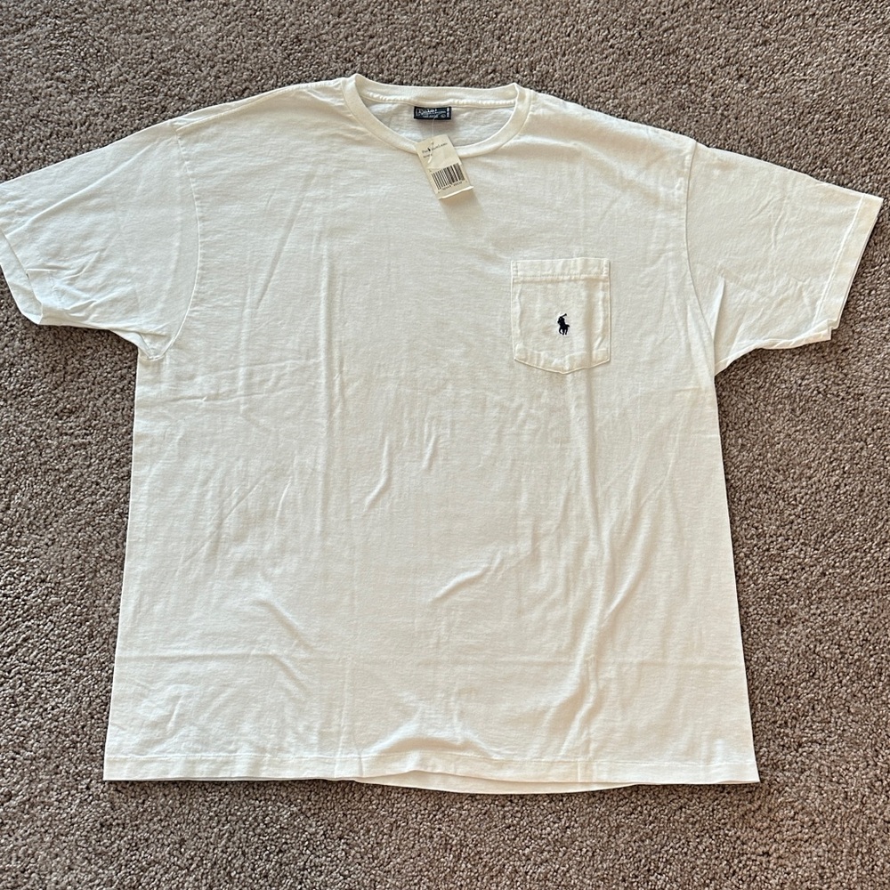 Polo by Ralph Lauren White Men's Tee w Chest Pocket